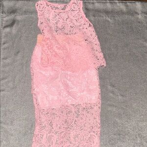 Women’s Pink Lace 2pc Set